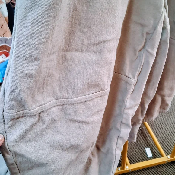 Free People Cropped Drawstring Pants in Taupe - Picture 4 of 6